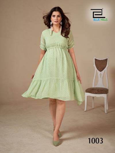 CHARMING BY BLUE HILLS UNIQUE SLEEVES PATTERN AND FRILL DESIGN WESTERN WEAR SUPPLIER IN SURAT